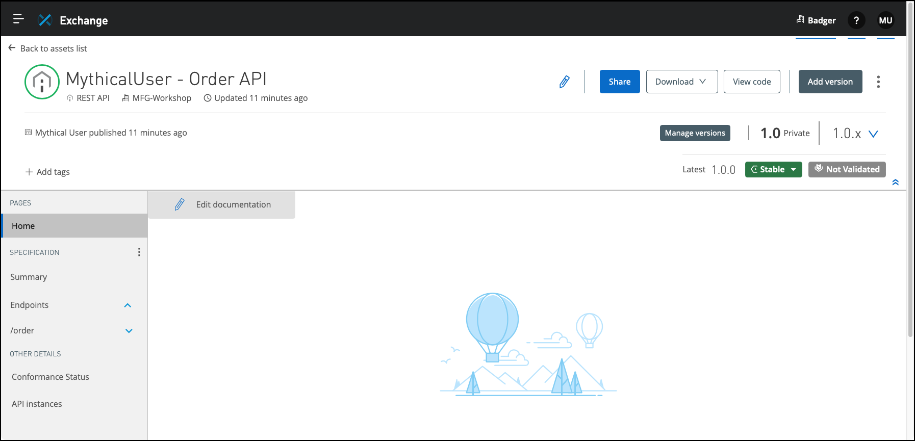 lab04 exchange order api